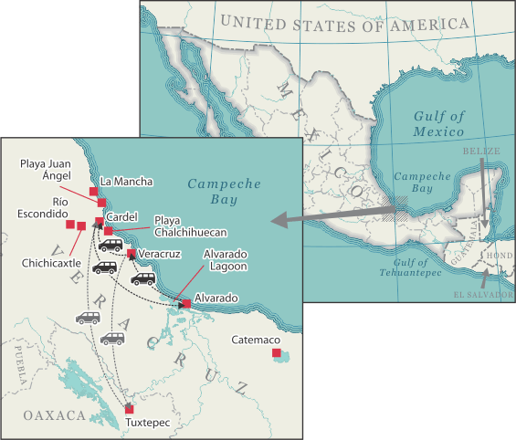 Veracruz River of Raptors Tour map