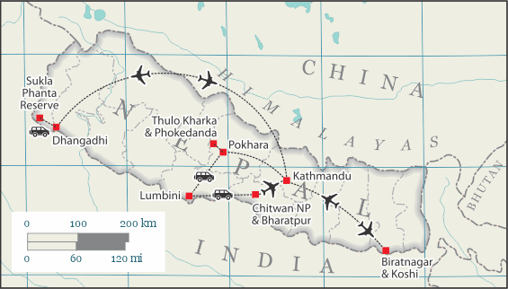 Nepal Tour map