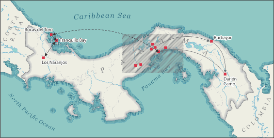 Panama Tour map