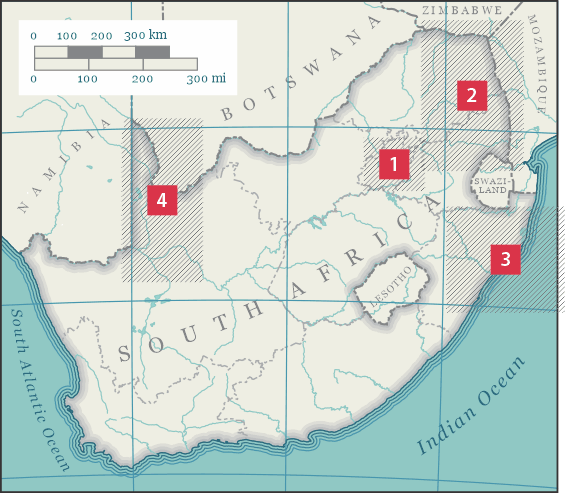 South Africa Tour map